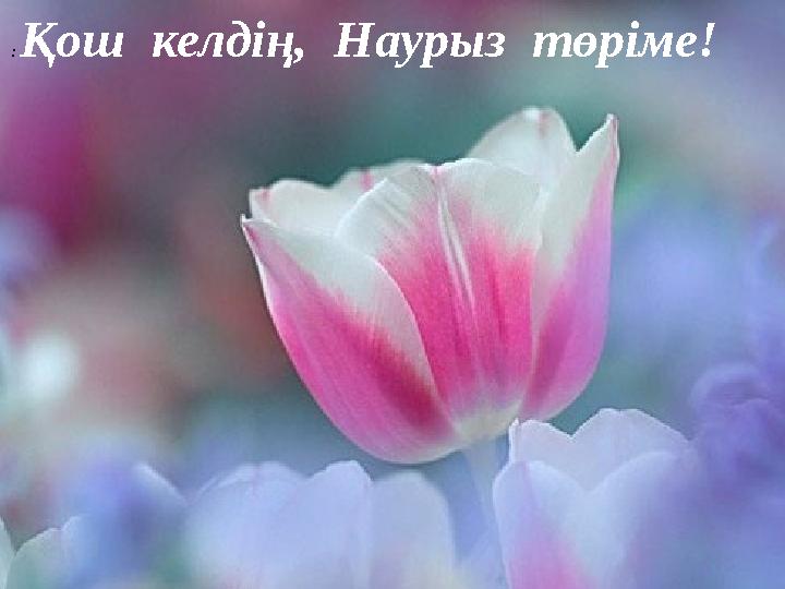 : Қош келдің, Наурыз төріме!