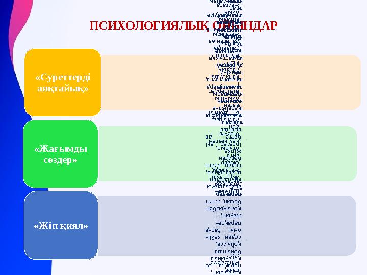 ПСИХОЛОГИЯЛЫҚ ОЙЫНДАР•Мақсаты: Оқушыла рдың логикалық ойлауын, көру арқылы есте сақтауын, ойша жұмыс істей білуін да