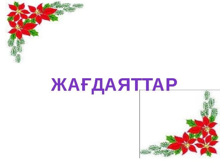 ЖАҒДАЯТТАР