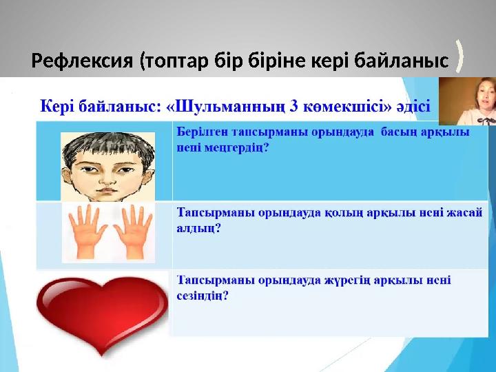 Рефлексия (топтар бір біріне кері байланыс )