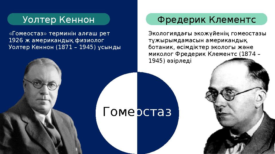 «Гомеостаз» терминін алғаш рет 1926 ж американдық физиолог Уолтер Кеннон (1871 – 1945) ұсынды Экологиядағы экожүйенің гомеоста