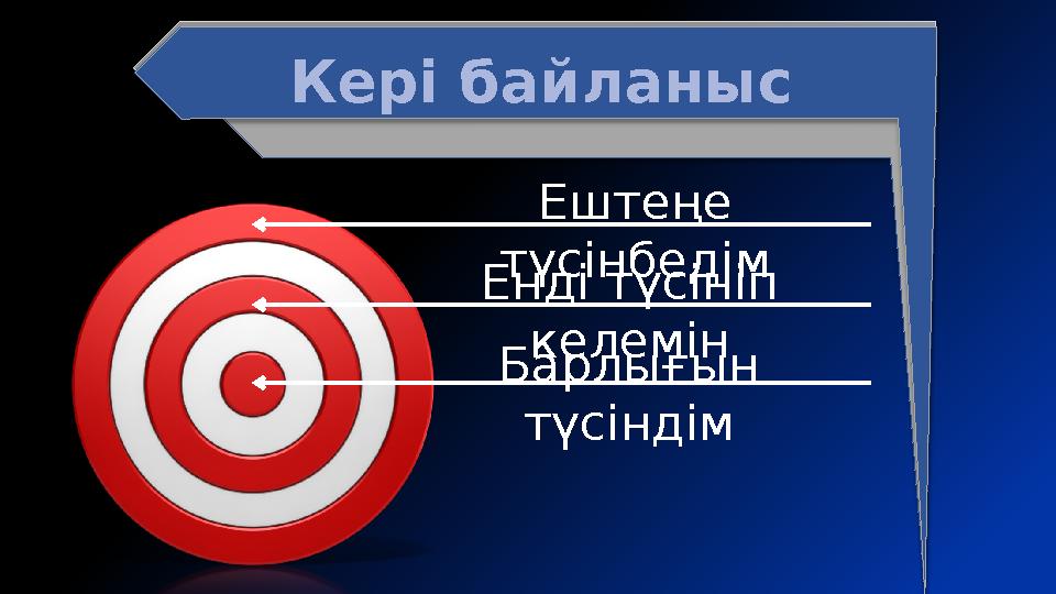 Кері байланыс Ештеңе түсінбедім Енді түсініп келемін Барлығын түсіндім