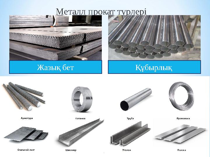 Металл прокат түрлері Жазық бет Құбырлық