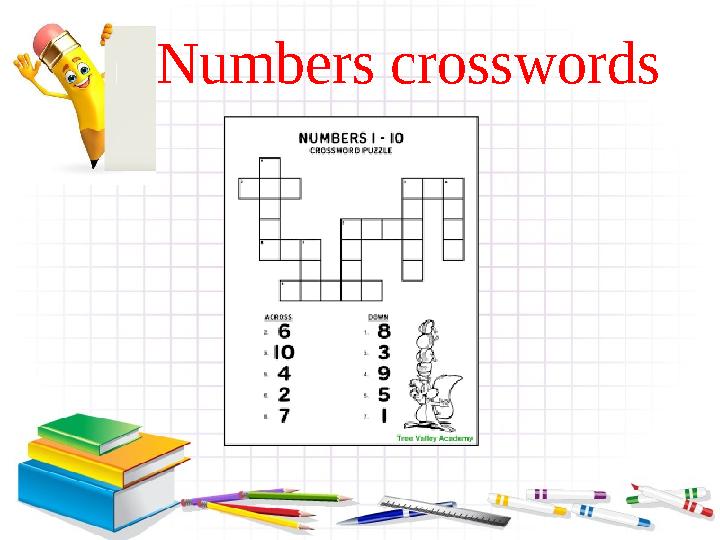 Numbers crosswords