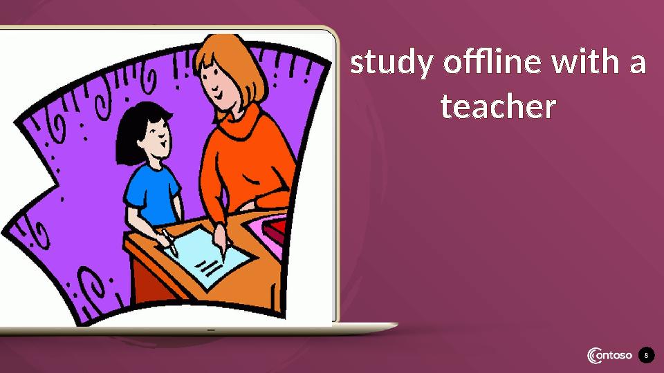 8study offline with a teacher
