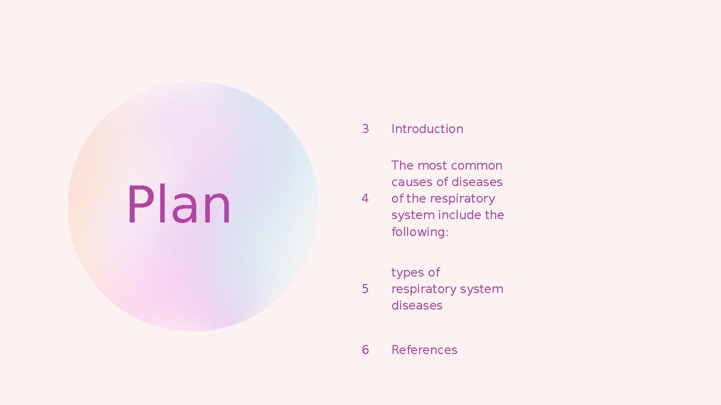 3 Introduction 4 The most common causes of diseases of the respiratory system include the following: 5 types of respiratory