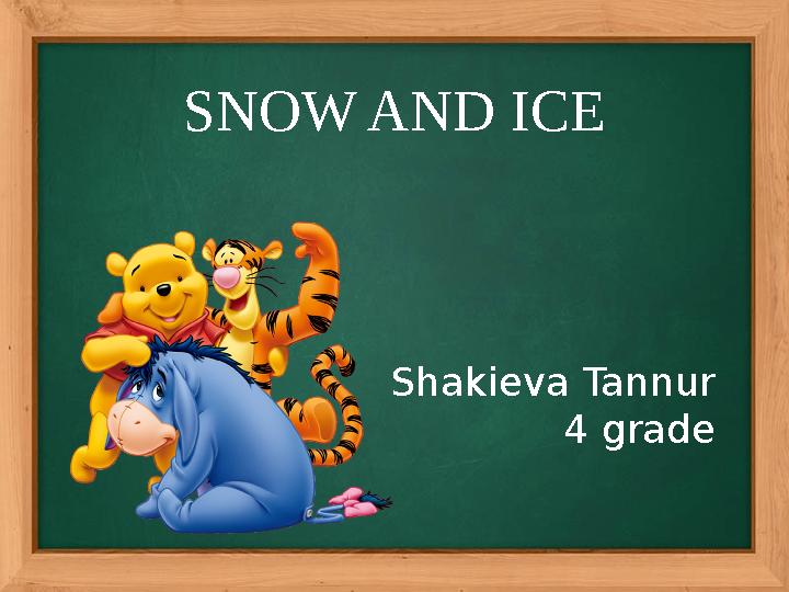 SNOW AND ICE Shakieva Tannur 4 grade