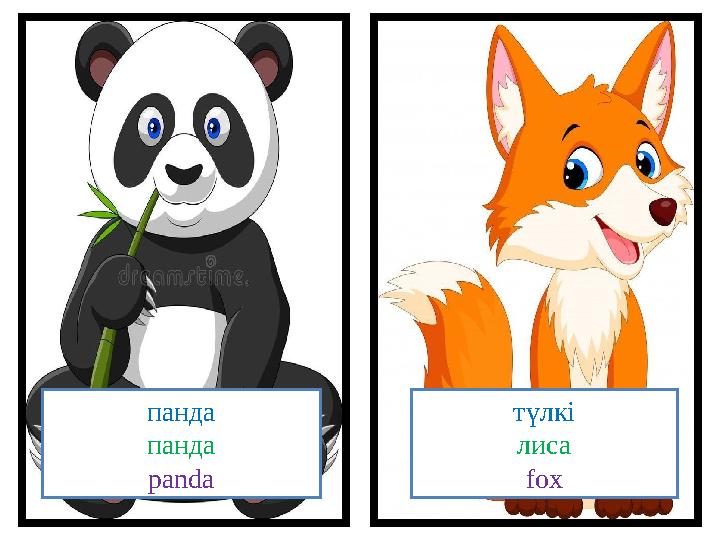 панда панда panda түлкі лиса fox