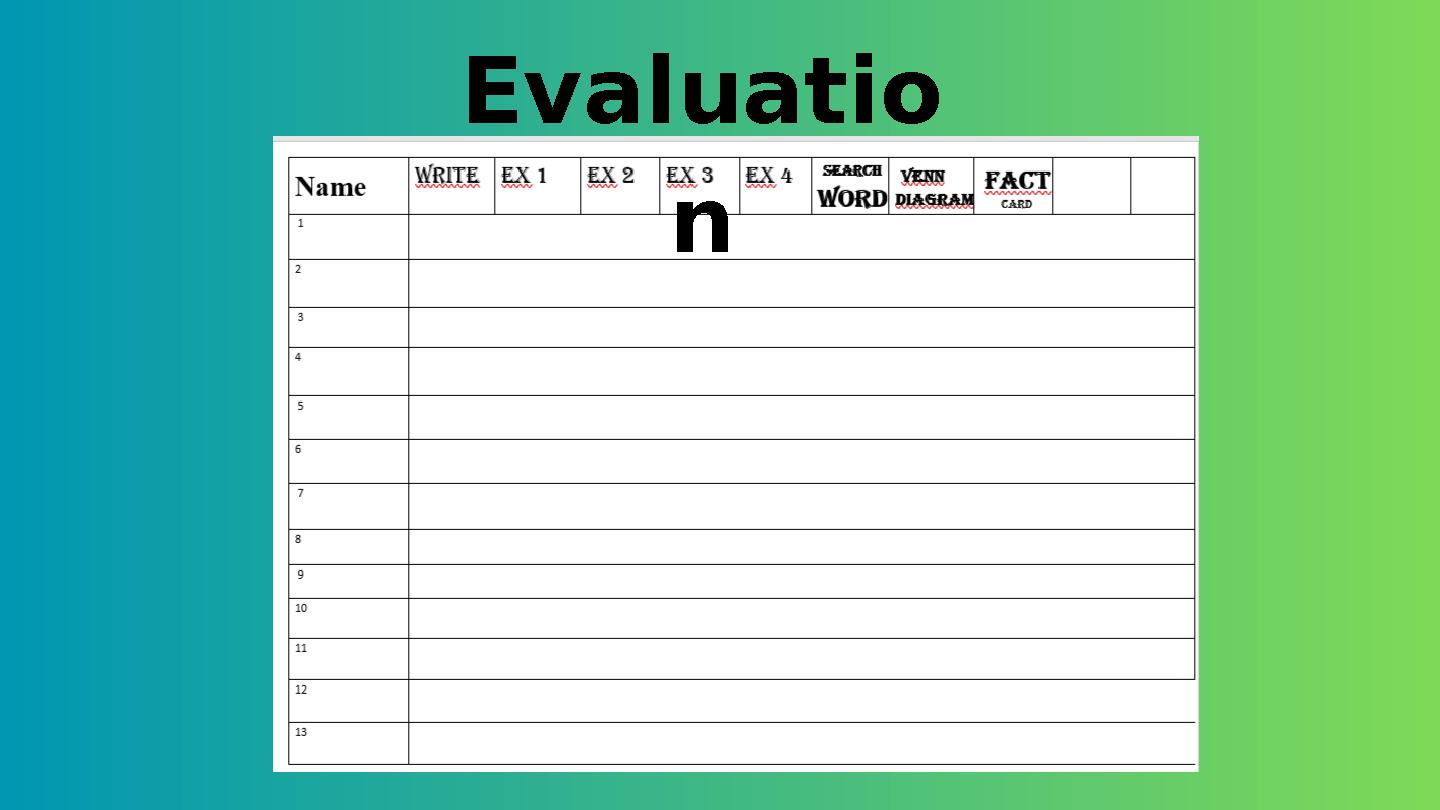 Evaluatio n