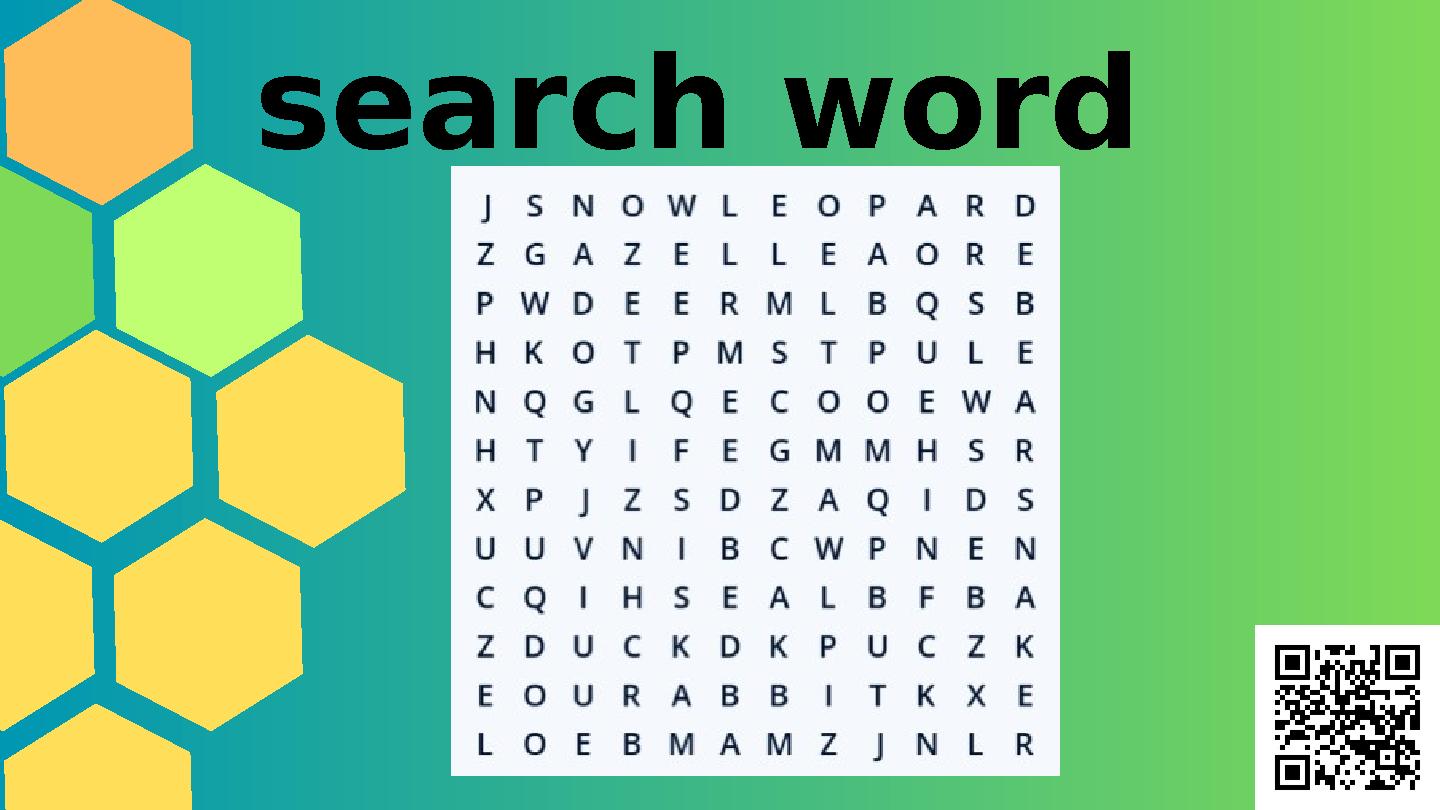 search word