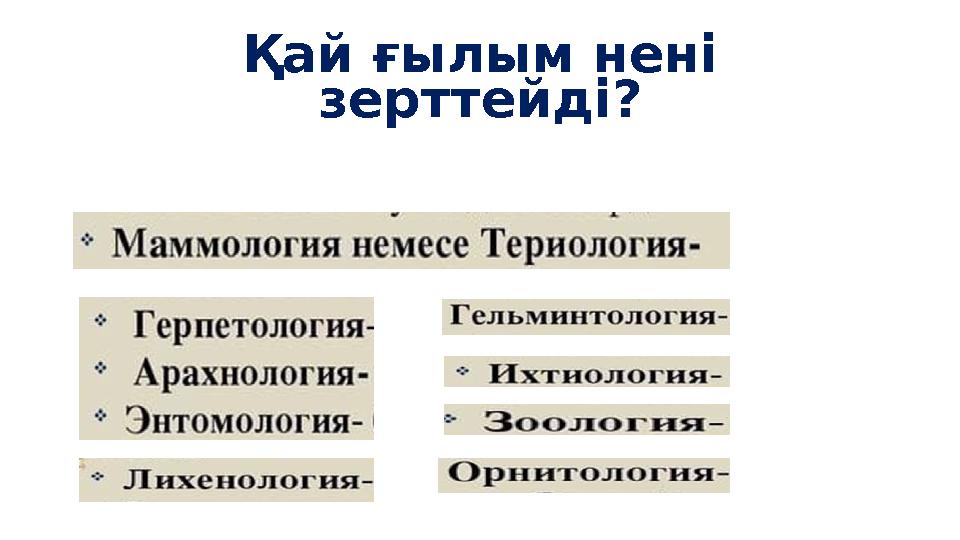 Қай ғылым нені зерттейді?