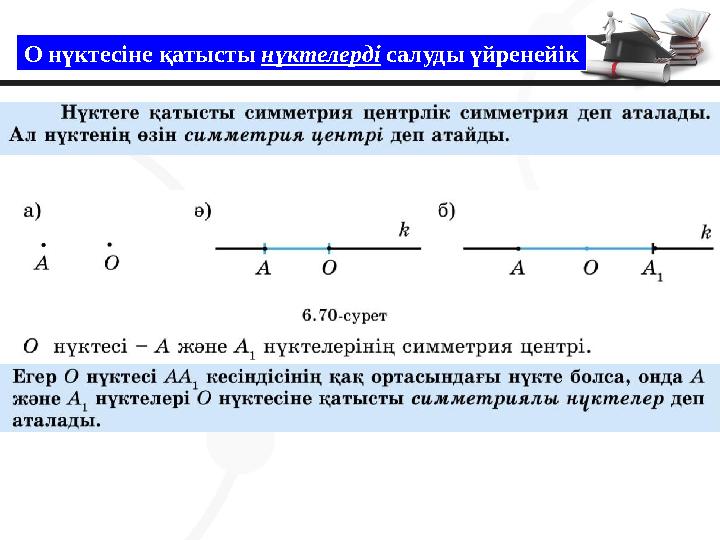 О нүктесіне қатысты нүктелерді салуды үйренейік