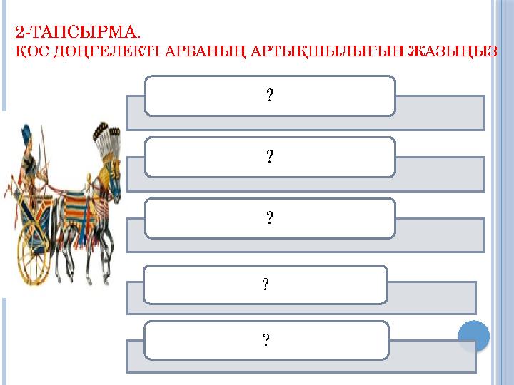 2-ТАПСЫРМА. ҚОС ДӨҢГЕЛЕКТІ АРБАНЫҢ АРТЫҚШЫЛЫҒЫН ЖАЗЫҢЫЗ ? ? ? ? ?