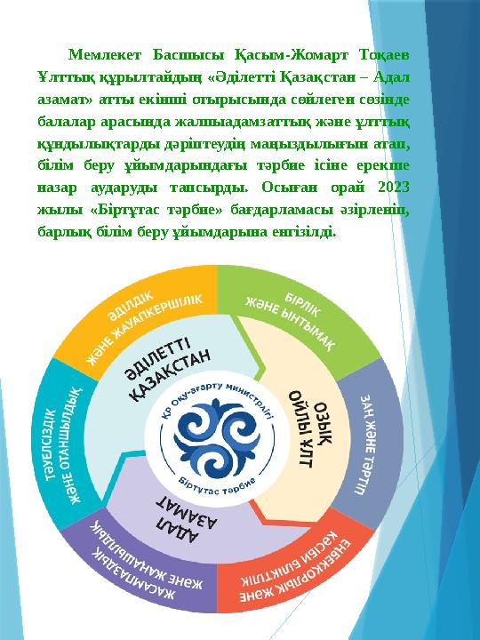 Мемлекет Басшысы Қасым-Жомарт Тоқаев Ұлттық құрылтайдың «Әділетті Қазақстан – Адал азамат» атты екінші отыры