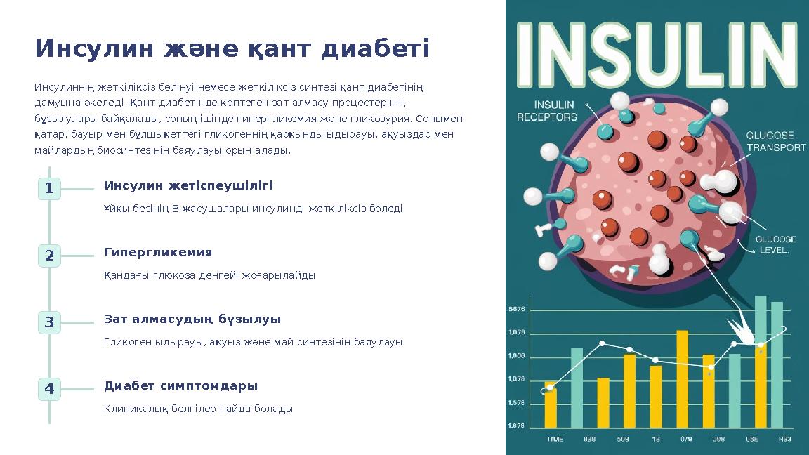 Инсулин және қант диабеті Инсулиннің жеткіліксіз бөлінуі немесе жеткіліксіз синтезі қант диабетінің дамуына әкеледі. Қант диабе