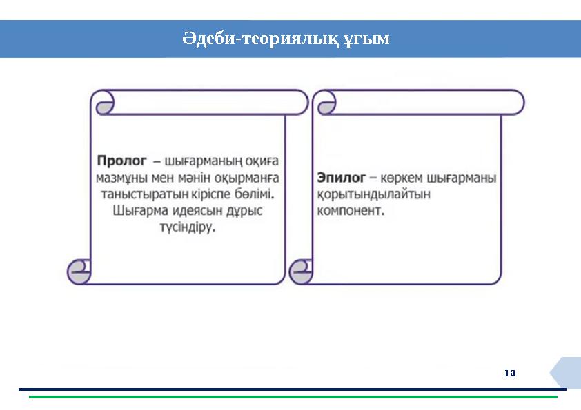 10 Әдеби-теориялық ұғым