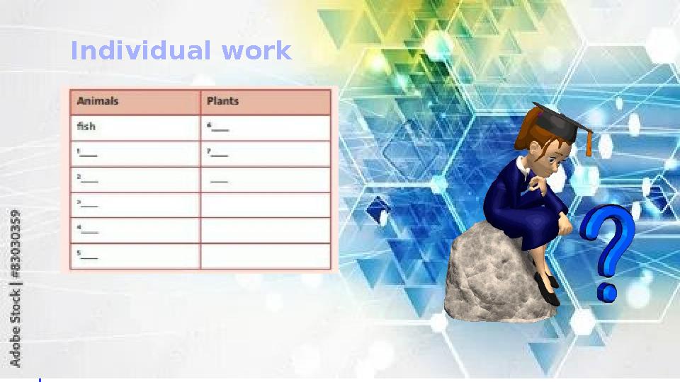 Individual work