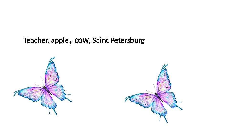 Teacher, apple, cow, Saint Petersburg