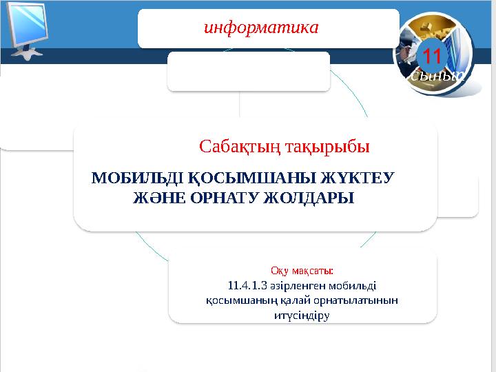 6 © Вивчаємо інформатику teach-inf.at.ua www.teach-inf.at.ua Сабақтың тақырыбы Оқу мақсаты: 11.4.1.3 әзірленген м