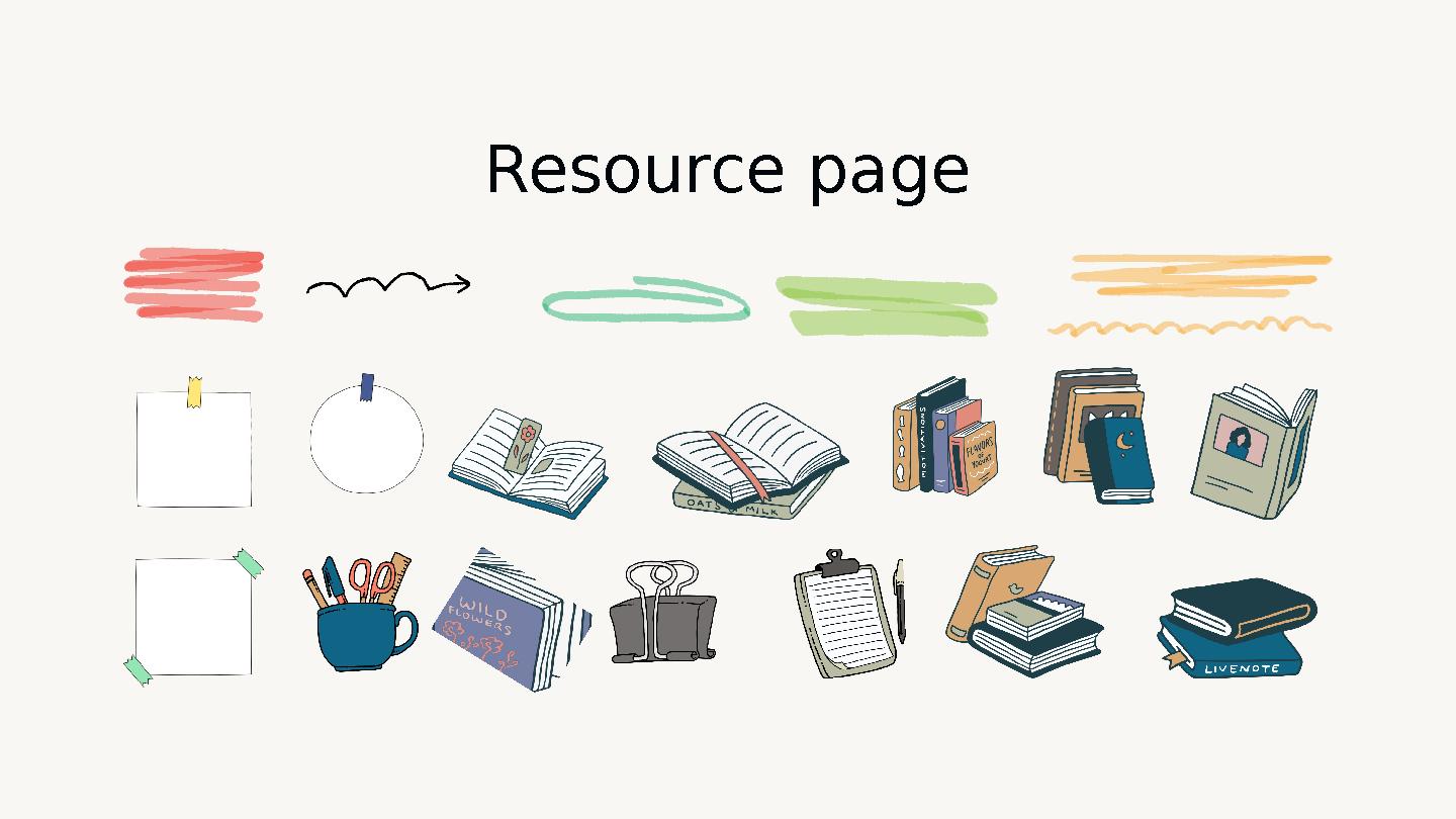 Resource page Resource page