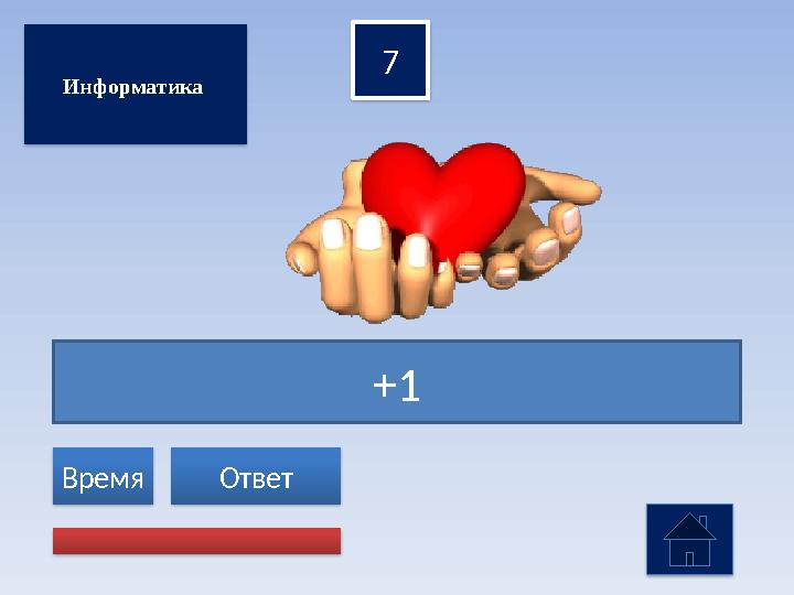 +1 7 Ответ Время Информатика