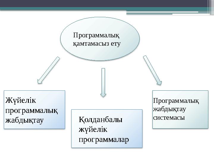 Программалық қамтамасыз ету Жүйелік программалық жабдықтау Қолданбалы жүйелік программалар Прогр