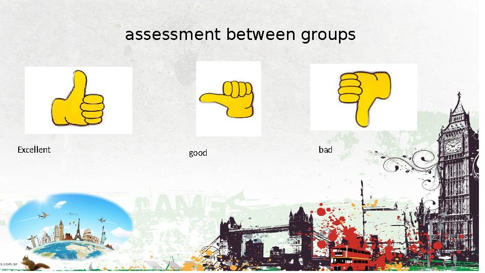 assessment between groups Excellent good bad