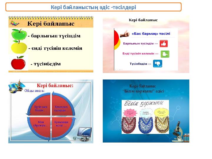 Кері байланыстың әдіс -тәсілдері