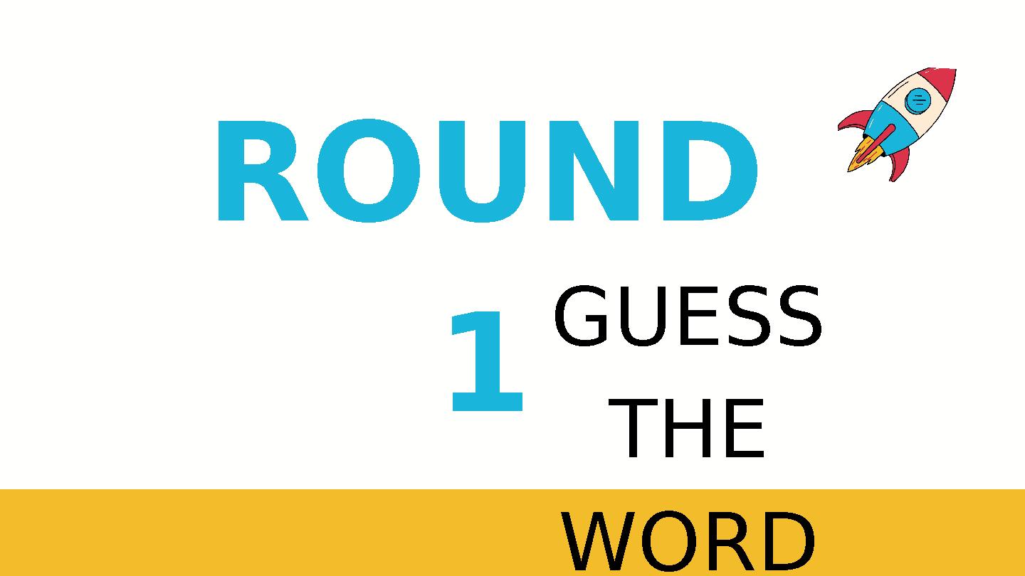 ROUND 1 GUESS THE WORD