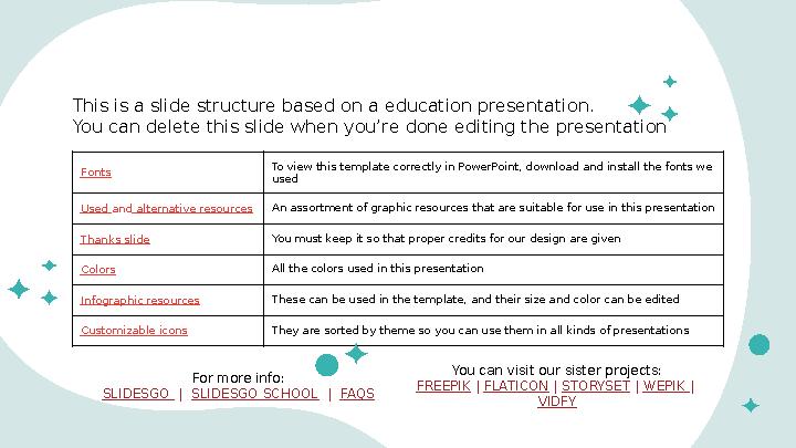 This is a slide structure based on a education presentation. You can delete this slide when you’re done editing the presentatio