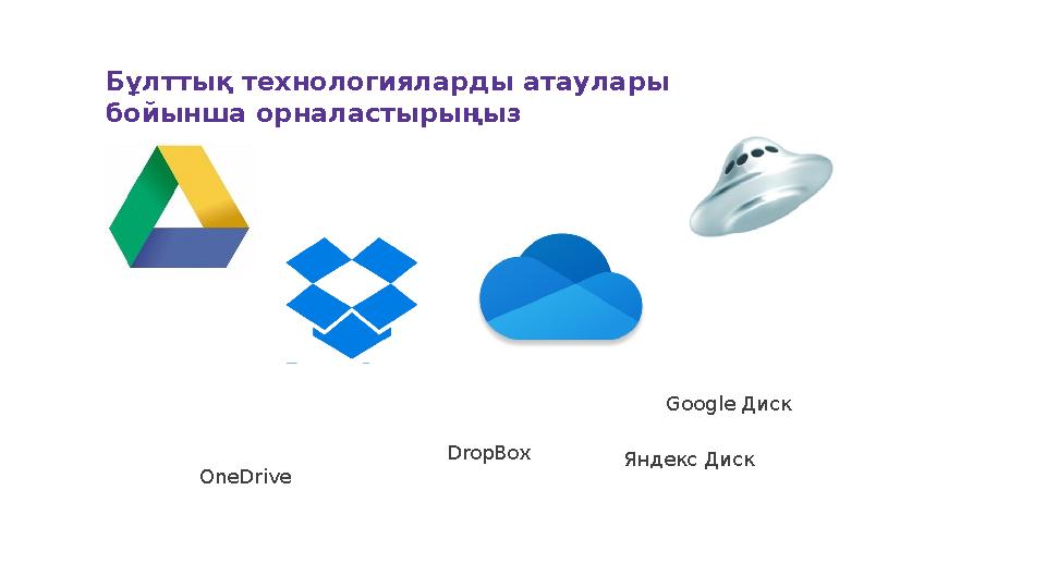 Бұлттық технологияларды атаулары бойынша орналастырыңыз Ж Ұ М Ы С А Й М