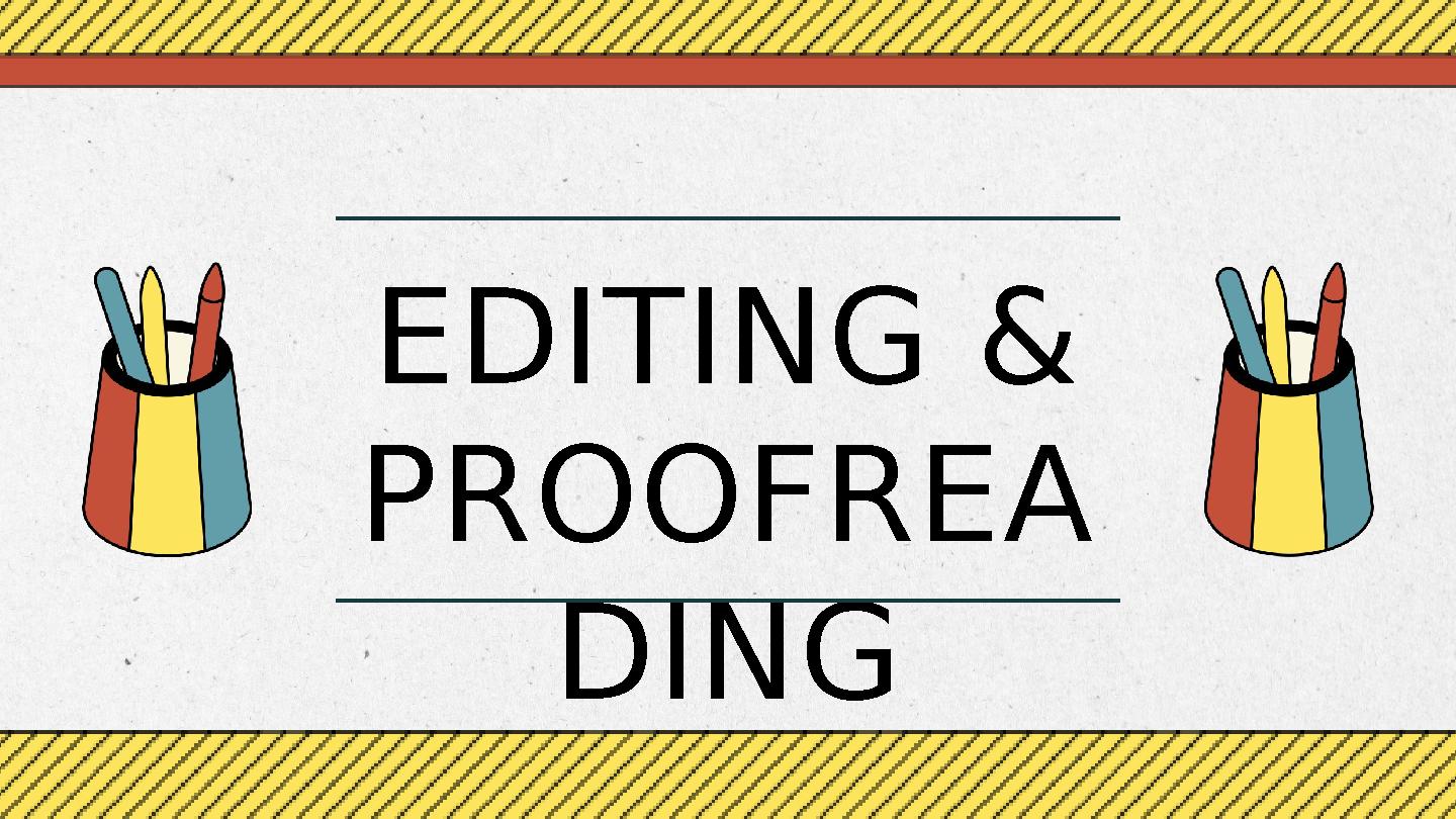 EDITING & PROOFREA DING