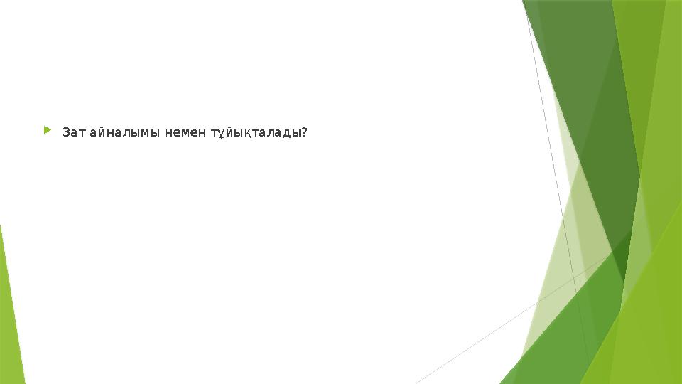 Зат айналымы немен тұйықталады? Зат айналымы немен тұйықталады?