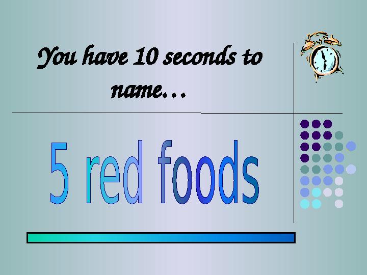 You have 10 seconds to name…
