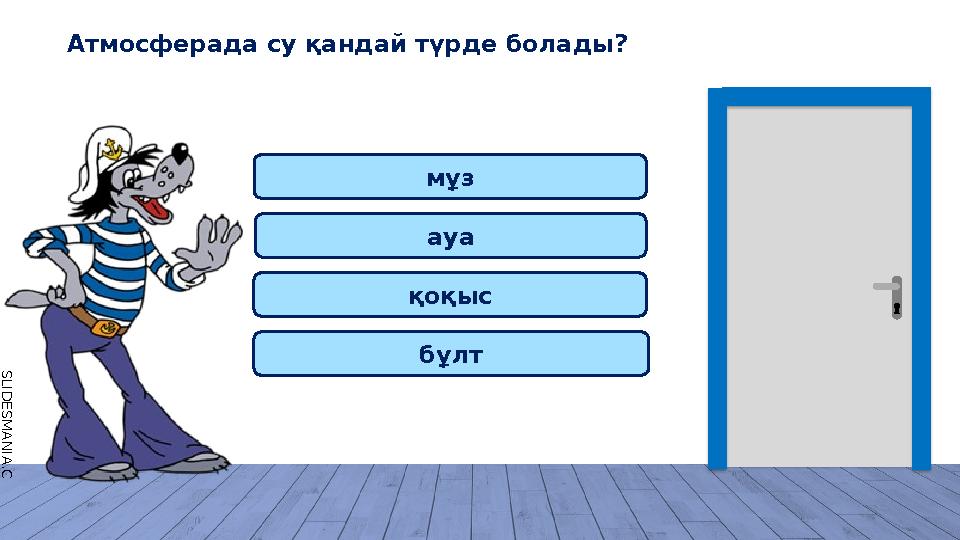 S L I D E S M A N I A . C O M мұз ауа қоқыс бұлт Атмосферада су қандай түрде болады?