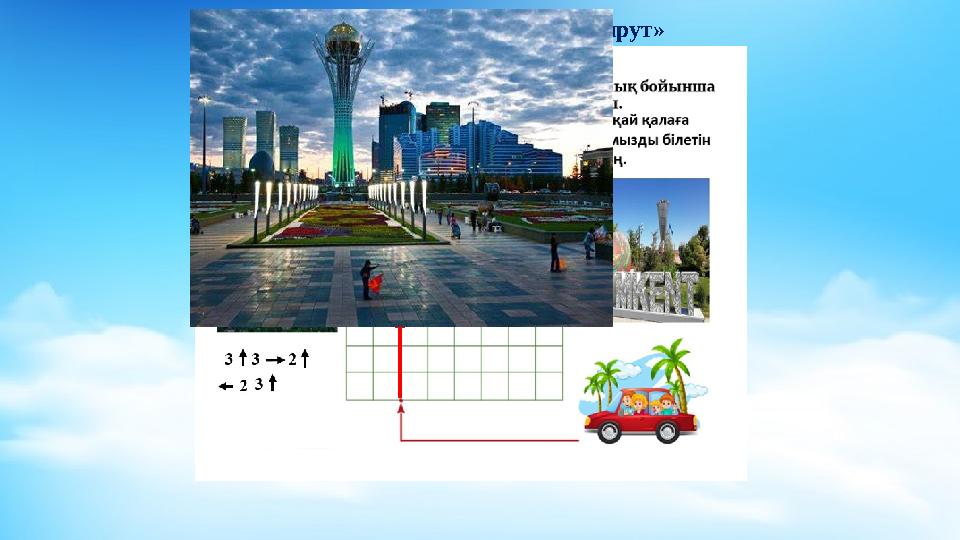 Жаңа тақырыпты ашу. «Маршрут»