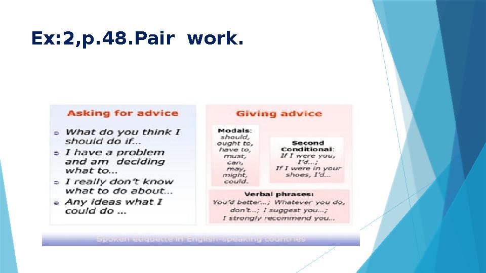 Ex:2,p.48.Pair work.