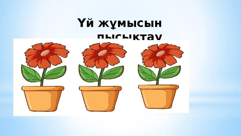 Үй жұмысын пысықтау