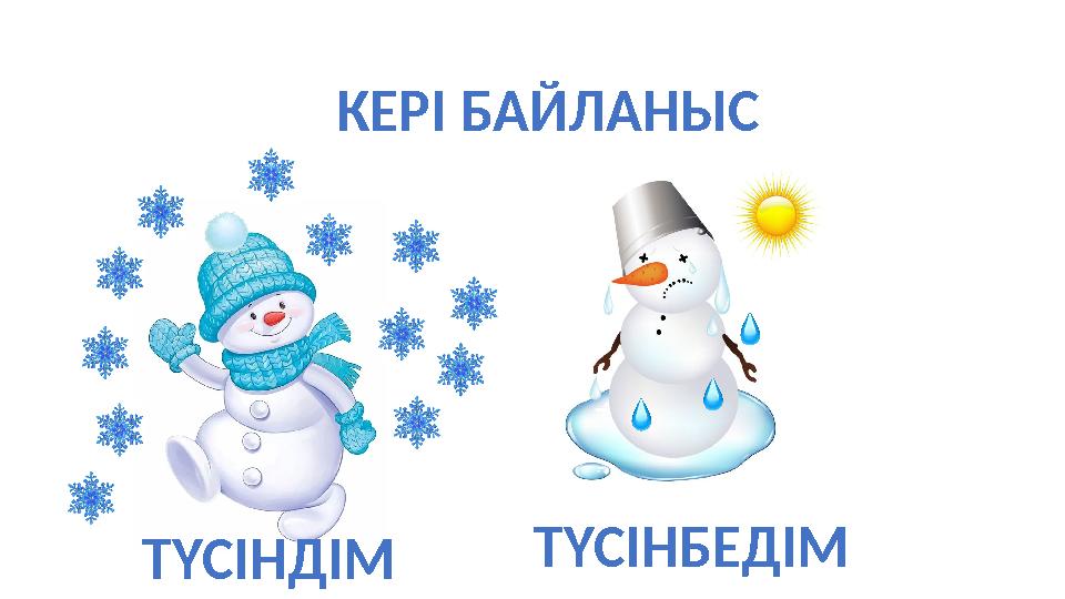 КЕРІ БАЙЛАНЫС ТҮСІНДІМ ТҮСІНБЕДІМ