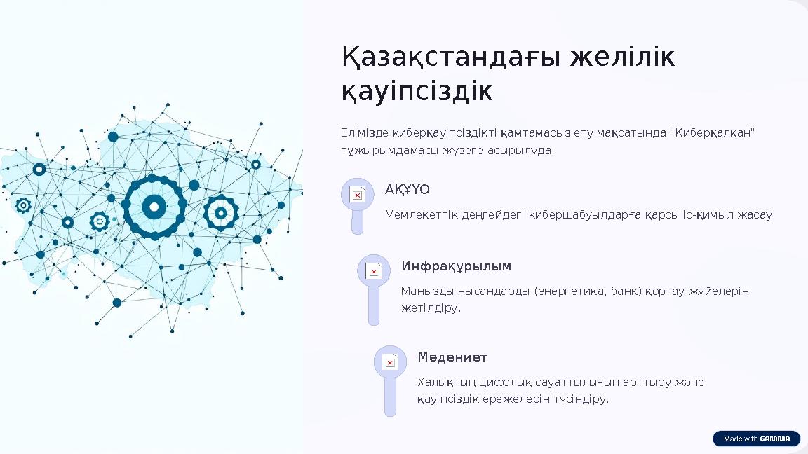 Қазақстандағы желілік қауіпсіздік Елімізде киберқауіпсіздікті қамтамасыз ету мақсатында "Киберқалқан" тұжырымдамасы жүзеге ас