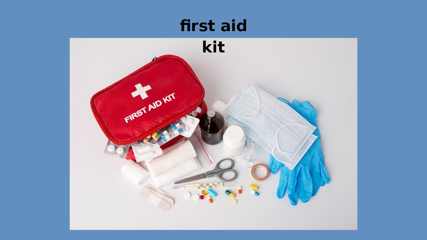 first aid kit