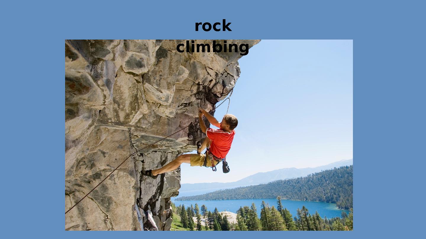rock climbing