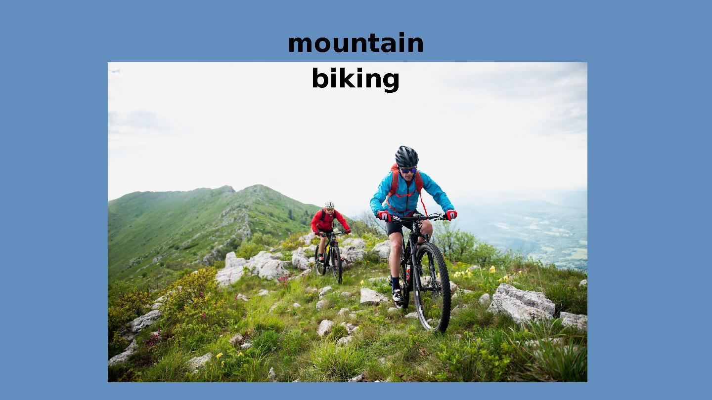 mountain biking