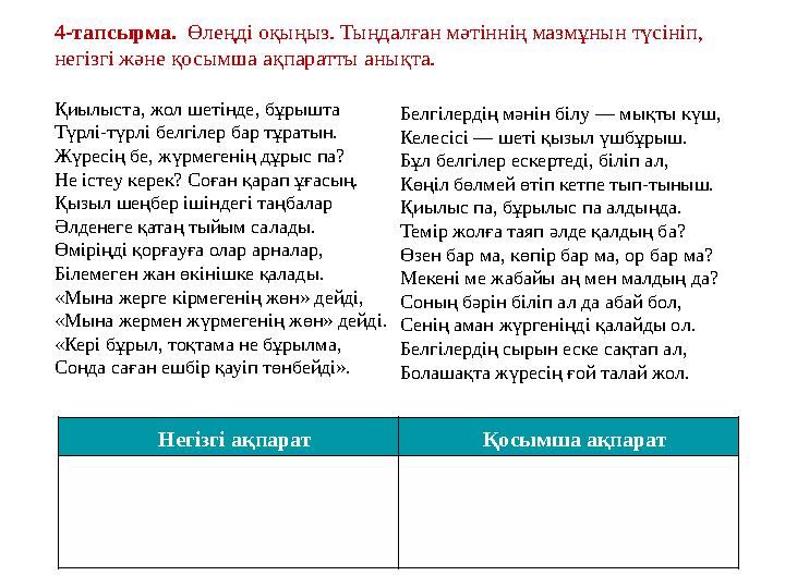 Қиылыста, жол шетінде, бұрышта Түрлі-түрлі белгілер бар тұратын. Жүресің бе, жүрмегенің дұрыс па? Не істеу керек? Соған қарап Қиылыста, жол шетінде, бұрышта Түрлі-түрлі белгілер бар тұратын. Жүресің бе, жүрмегенің дұрыс па? Не істеу керек? Соған қарап