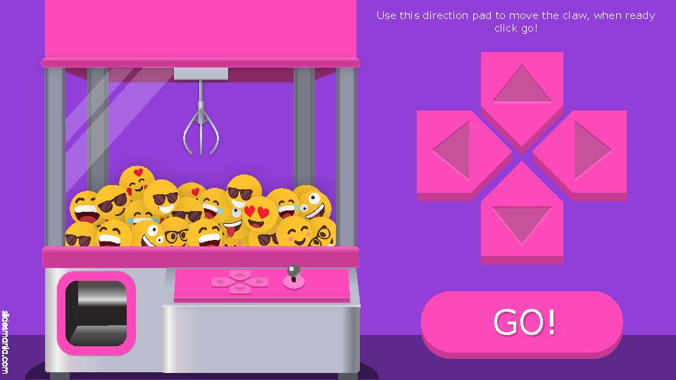 GO! GO! Use this direction pad to move the claw GO! GO! Use this direction pad to move the claw