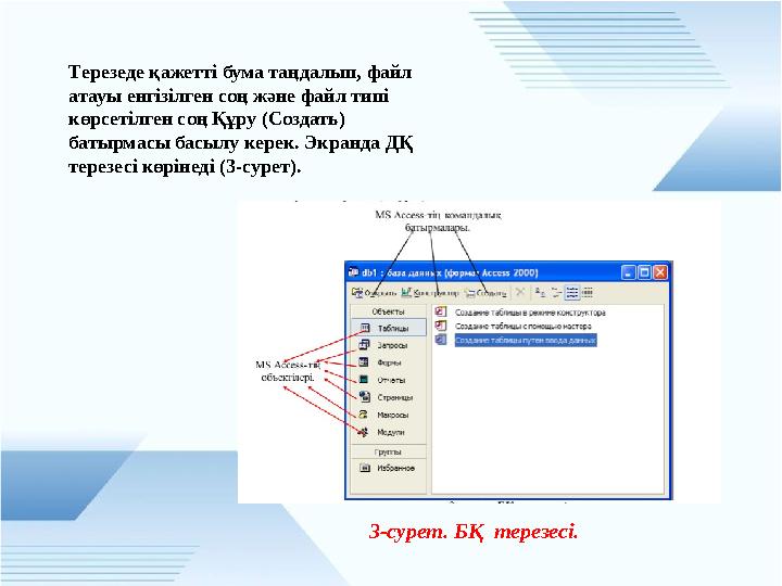 Терезеде қажетті бума таңдалып, файл атауы енгізілген соң және файл типі көрсетілген соң Құру (Создать) батырмасы басылу кере
