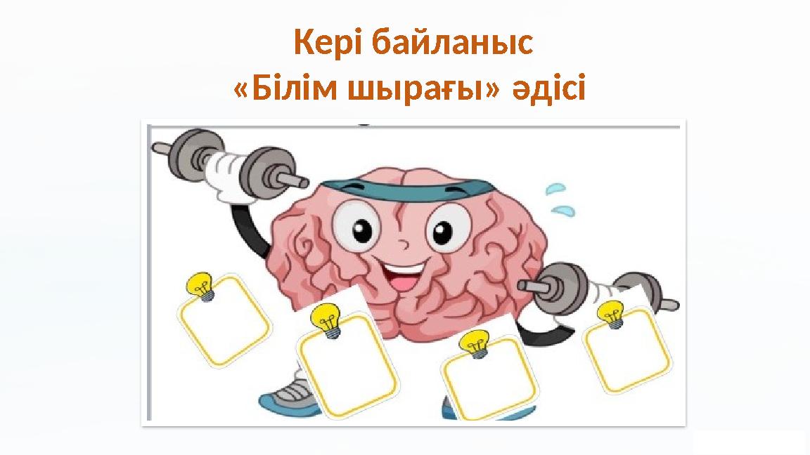 Кері байланыс «Білім шырағы» әдісі