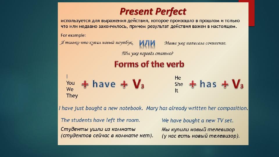 Present Perfect Tense