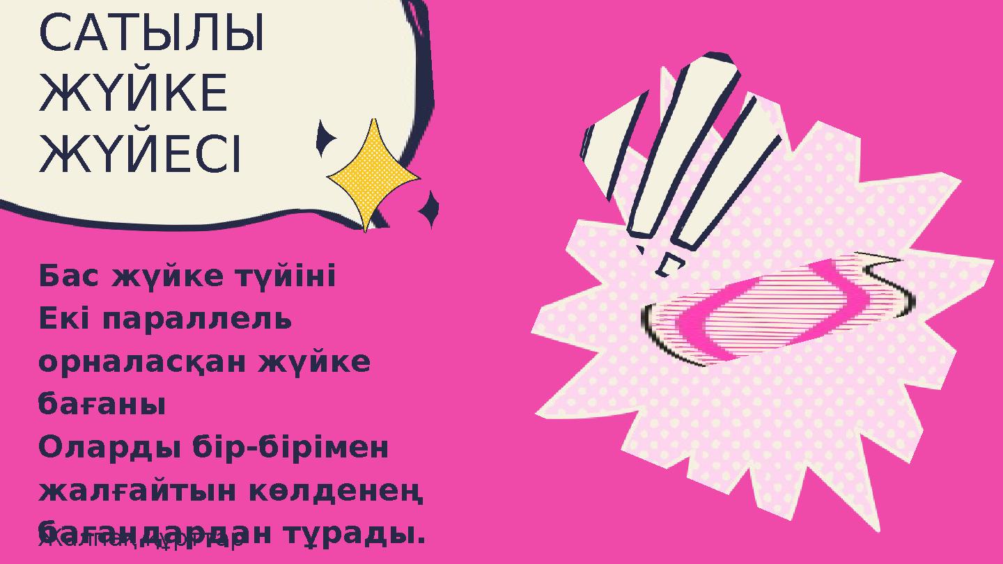 САТЫЛЫ ЖҮЙКЕ ЖҮЙЕСІ Бас жүйке түйіні Екі параллель орналасқан жүйке бағаны Оларды бір-бірімен жалғайтын көлденең бағандар