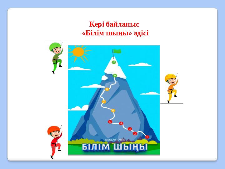 Кері байланыс «Білім шыңы» әдісі